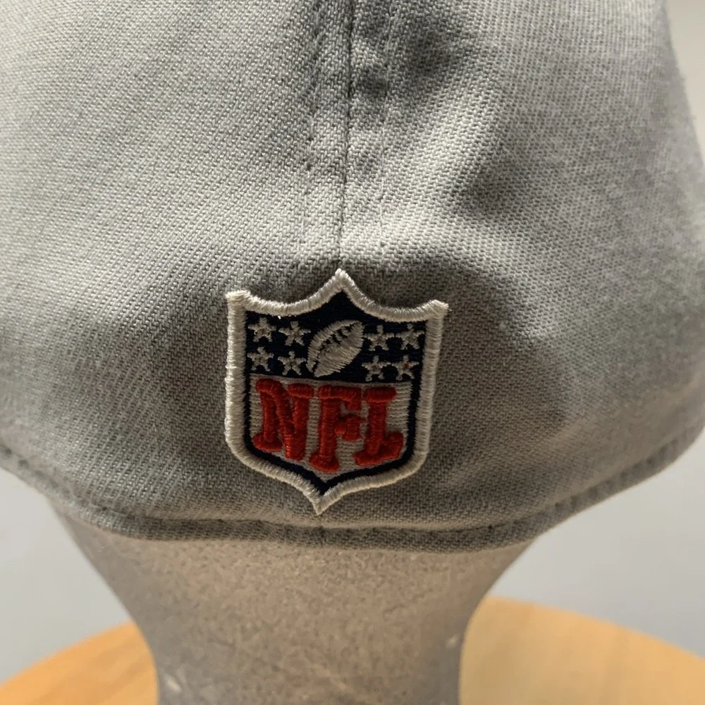 Detroit Lions New Era 39THIRTY Flex Fit Hat Cap Gray Blue NFL Training S/M NWT